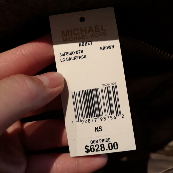 NWT Michael Kors Abbey Backpack Brown Signature - Picture 5 of 5